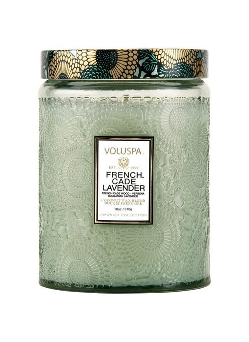 French Cade Lavender Glass Candle