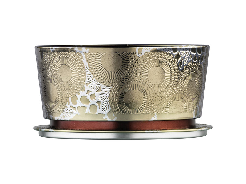 Voluspa Gilt Pomander & Hinoki Decorative Tin Candle