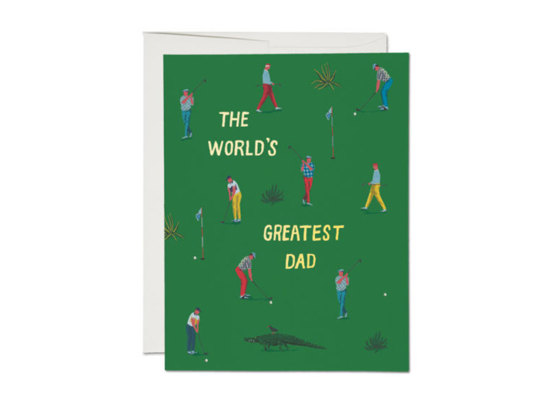 Red Cap Cards Golf Dad Card