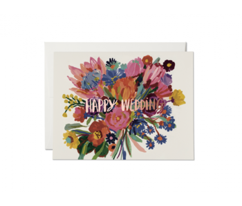 Happy Wedding Flowers Card