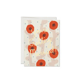 Red Cap Cards Wedding Poppies Card