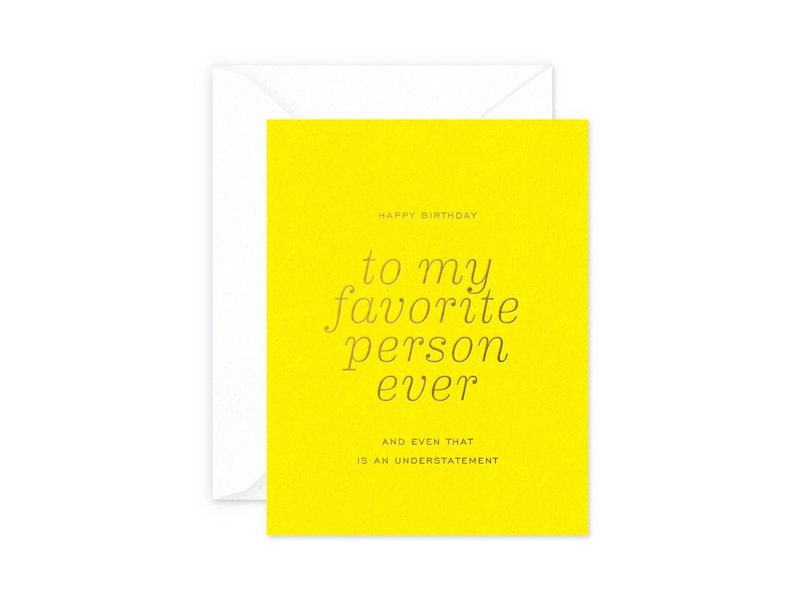 Smitten on Paper Favorite Person Birthday Greeting Card