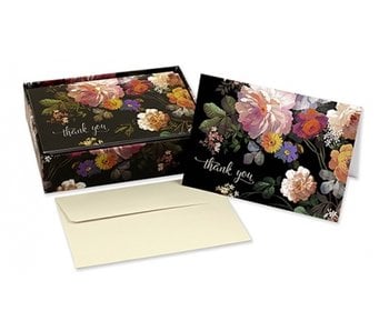 Midnight Floral Boxed Thank You Cards