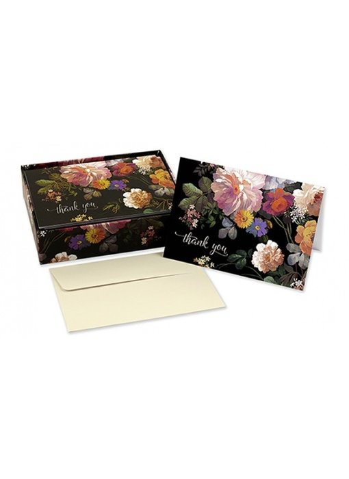 Midnight Floral Boxed Thank You Cards
