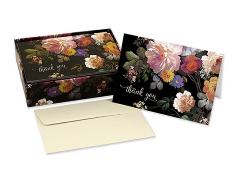 Peter Pauper Press Midnight Floral Boxed Thank You Cards
