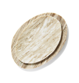 Two's Company Organic Beige Marble Plate