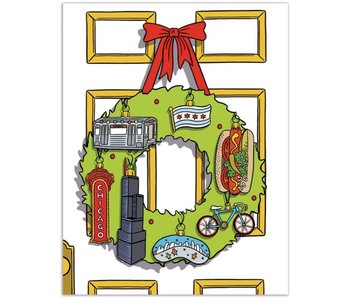 Chicago Wreath Card Boxed Notecards