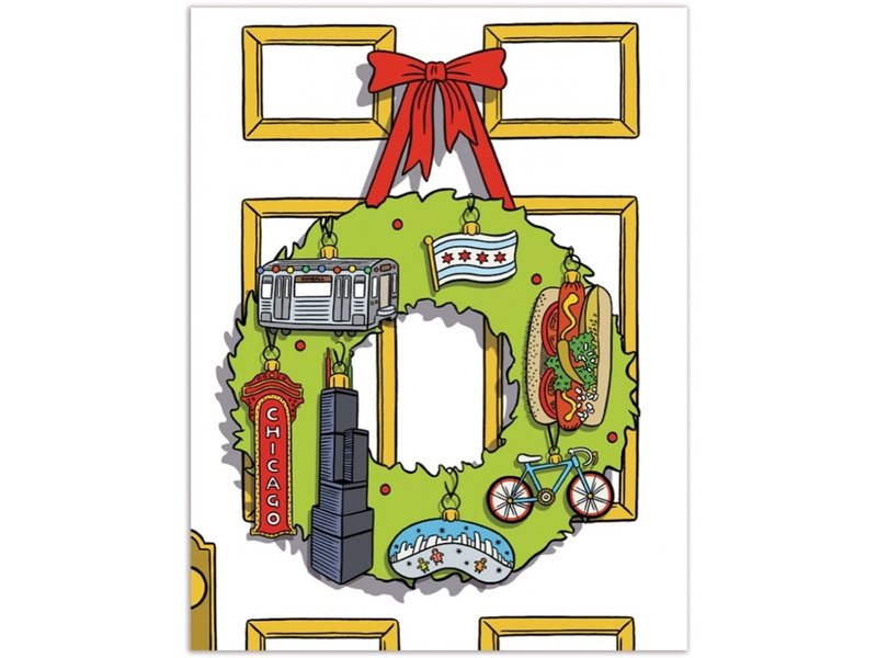 The Found Chicago Wreath Card Boxed Notecards