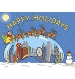 The Found Happy Holiday Chicago Bean Skyline Card