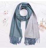 Tourance Linens Eucalyptus Blue Silk Blend Scarf