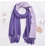 Tourance Linens Purple and Lilac Silk Blend Scarf