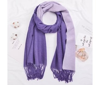 Silk Blend Scarf - Purple and Lilac