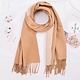 Silk Blend Scarf - Carmel and Warm Beige
