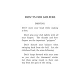 Macmillan Publishing Dont's For Golfers