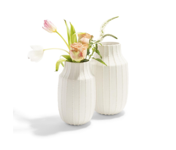 Ribbed Linen Vase