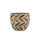 Seagrass Basket With Black Pattern