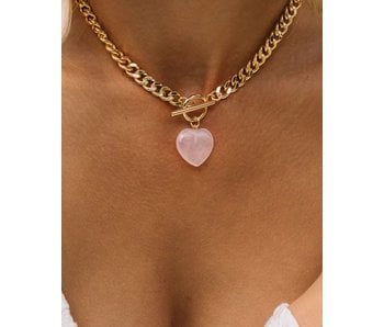 Oh Girl Rose Quartz Necklace