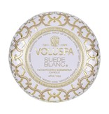 Voluspa Suede Blanc Mini Decorative Tin