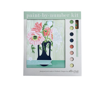 Poppies In Vase Paint-By-Number Kit