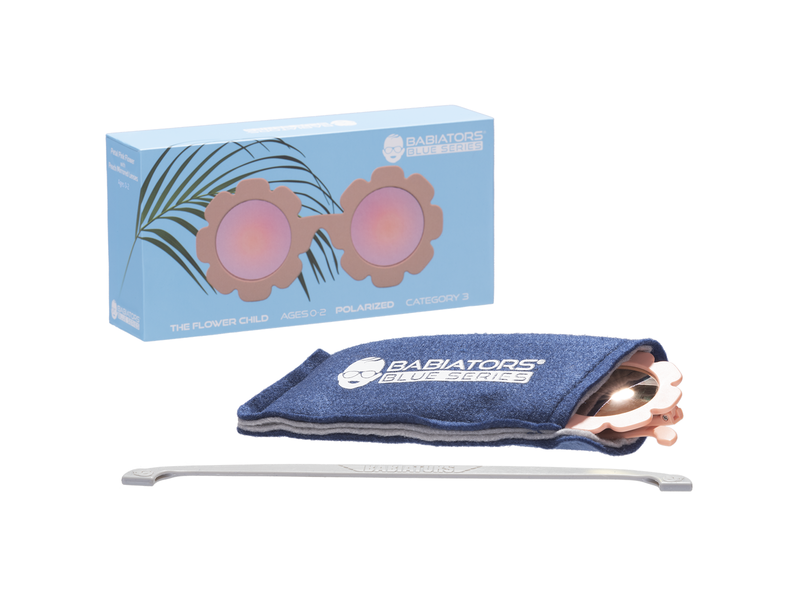 Babiators, LLC Peach Keen Polarized Flower Sunglasses with Mirrored Lens Ages 0-2 years