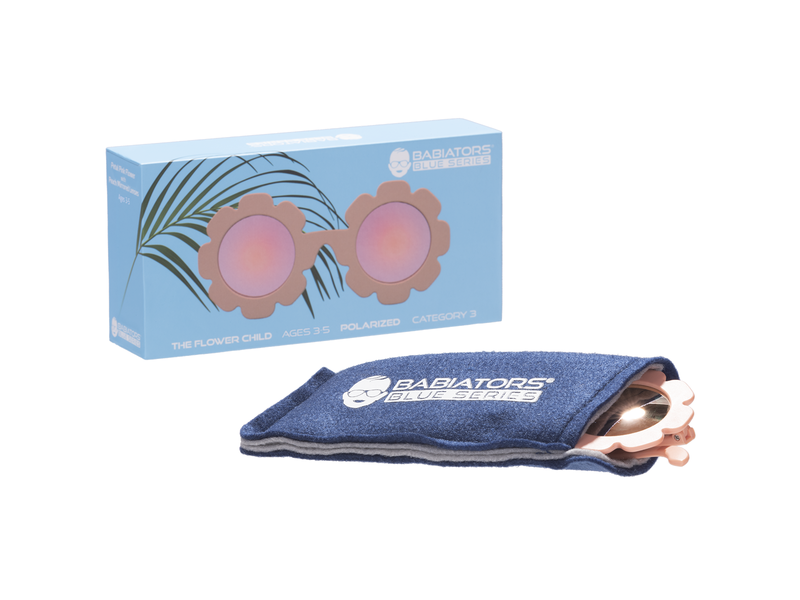Babiators, LLC Peach Keen Polarized Flower Sunglasses with Mirrored Lens Ages 0-2 years