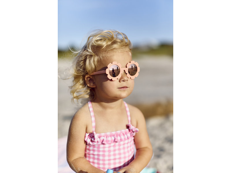 Babiators, LLC Peach Keen Polarized Flower Sunglasses with Mirrored Lens Ages 0-2 years