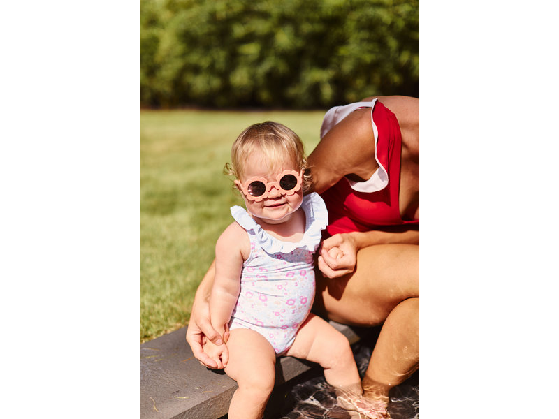 Babiators, LLC Peach Keen Polarized Flower Sunglasses with Mirrored Lens Ages 0-2 years