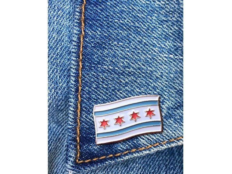 The Found Chicago Flag Pin