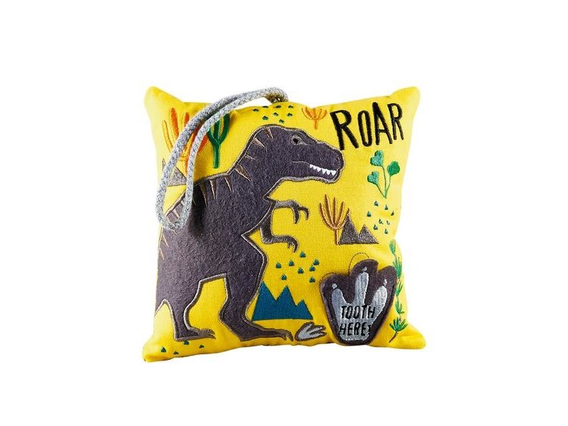 Floss and Rock Dinosaur Toothfairy Cushion