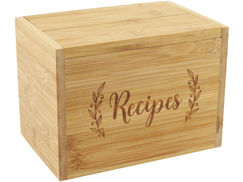 Peter Pauper Press Bamboo Recipe Box Set