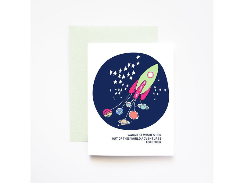 I Loot Paperie Space Wedding Card