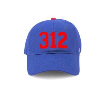 312 Chicago Baseball Cap Cobalt Blue & Red (Chicago Cubs)
