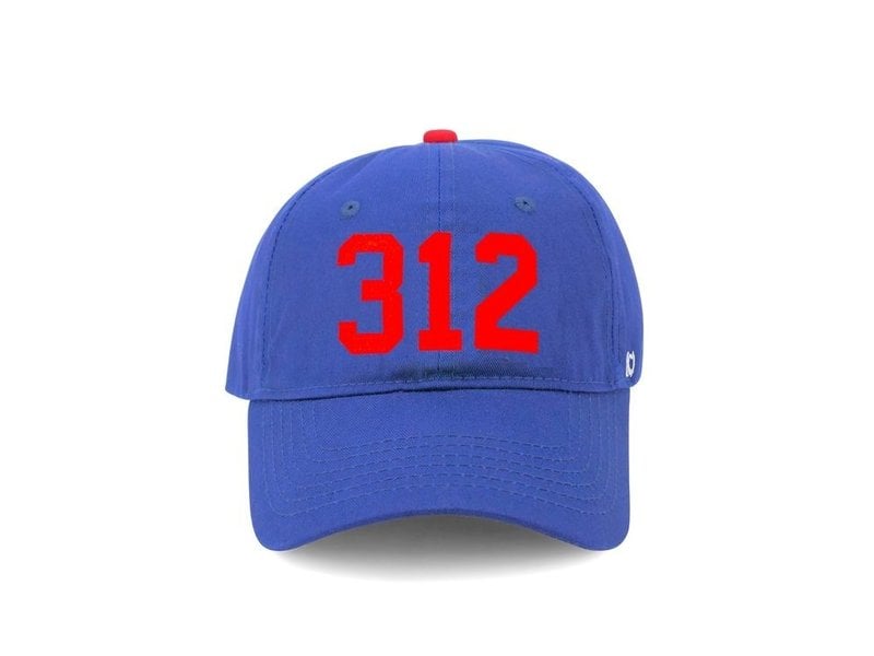 CodeWord 312 Chicago Baseball Cap Cobalt Blue & Red (Chicago Cubs)