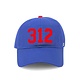 312 Chicago Baseball Cap Cobalt Blue & Red (Chicago Cubs)
