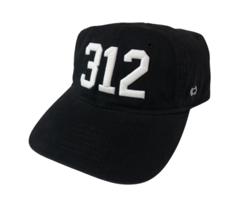 312 Chicago Baseball Cap Black & White (White Sox)