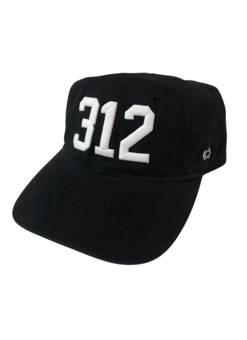 312 Chicago Baseball Cap Black & White (White Sox)