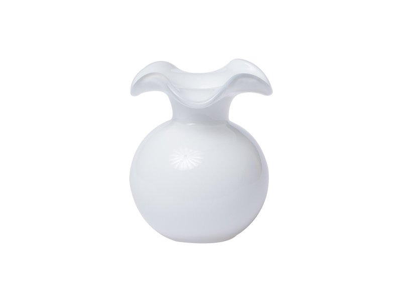 Vietri Incorporated Hibiscus Glass White Bud Vase