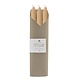 12" Tan Taper Candle - 6 Pc