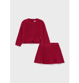 Mayoral Raspberry Tricot Sweater & Skirt