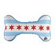 Chicago Flag Bone Dog Toy