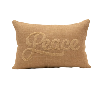 Peace Lumbar Pillow with Christmas Sayings