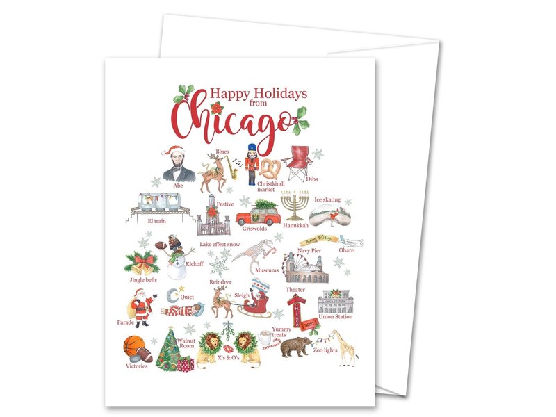 Dishique Christmas in Chicago Card + Envelope