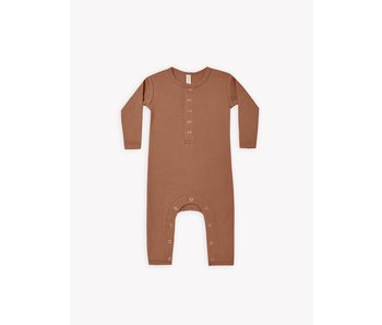 Clay Ribbed Baby Jumpsuit