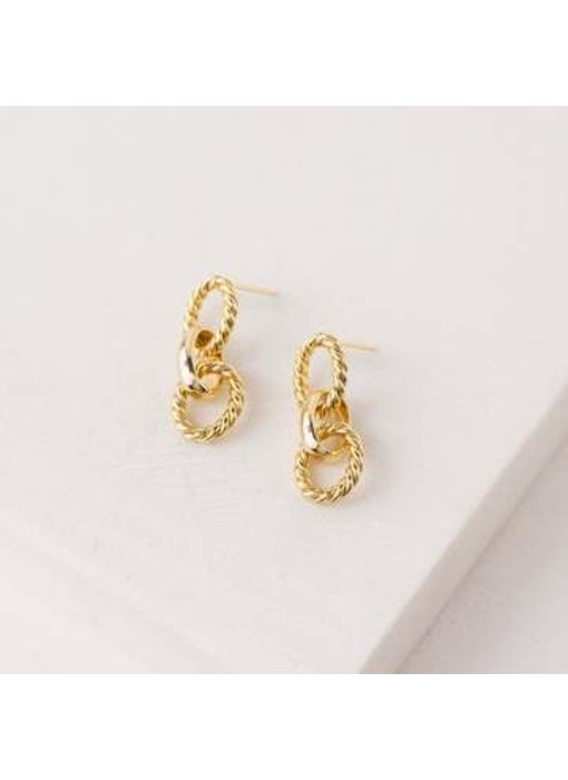 Sophia Post Drop Earrings Gold