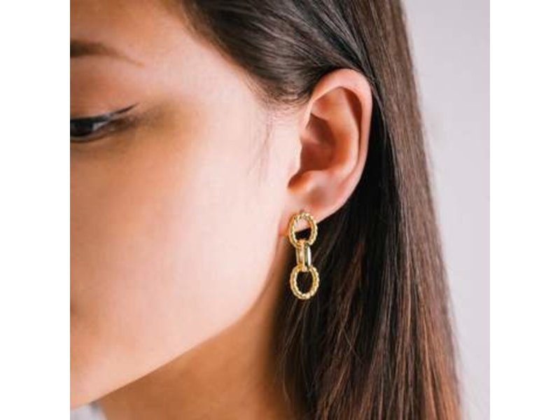 Lover's Tempo Sophia Post Drop Earrings Gold