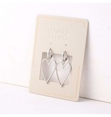 Lover's Tempo Lovestruck Heart Hoop Earrings Silver