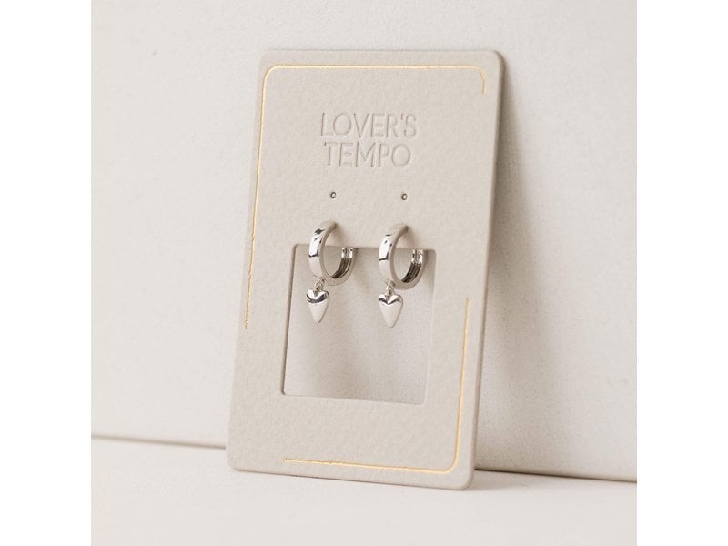 Lover's Tempo Everly Heart Huggie Hoop Silver