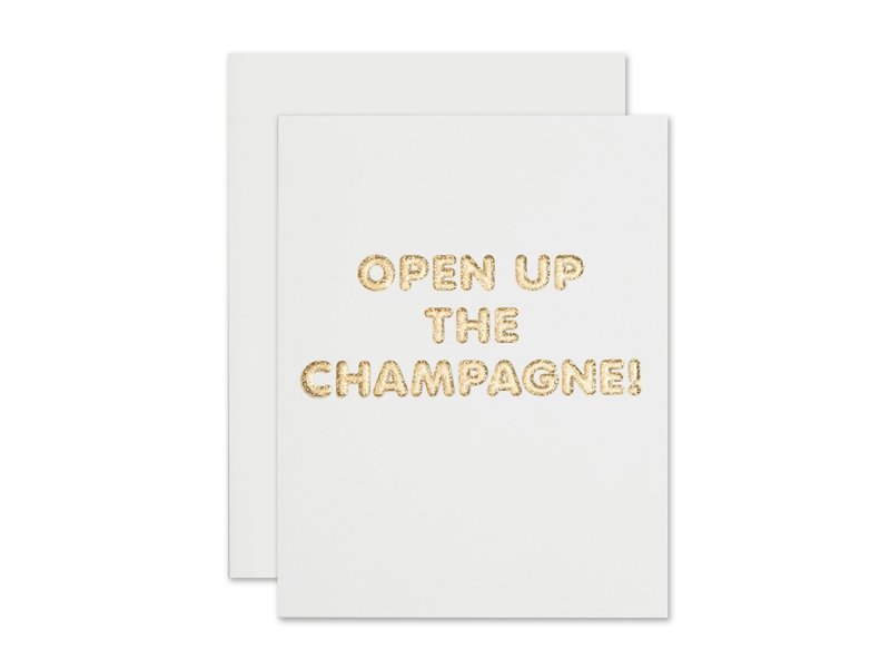 The Social Type Open Up Champagne Congrats Card