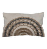 Bloomingville Cotton and Linen Embroidered Pillow