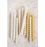 Creative Co-OP Cream Twisted Taper Candles in Box, Set of 2